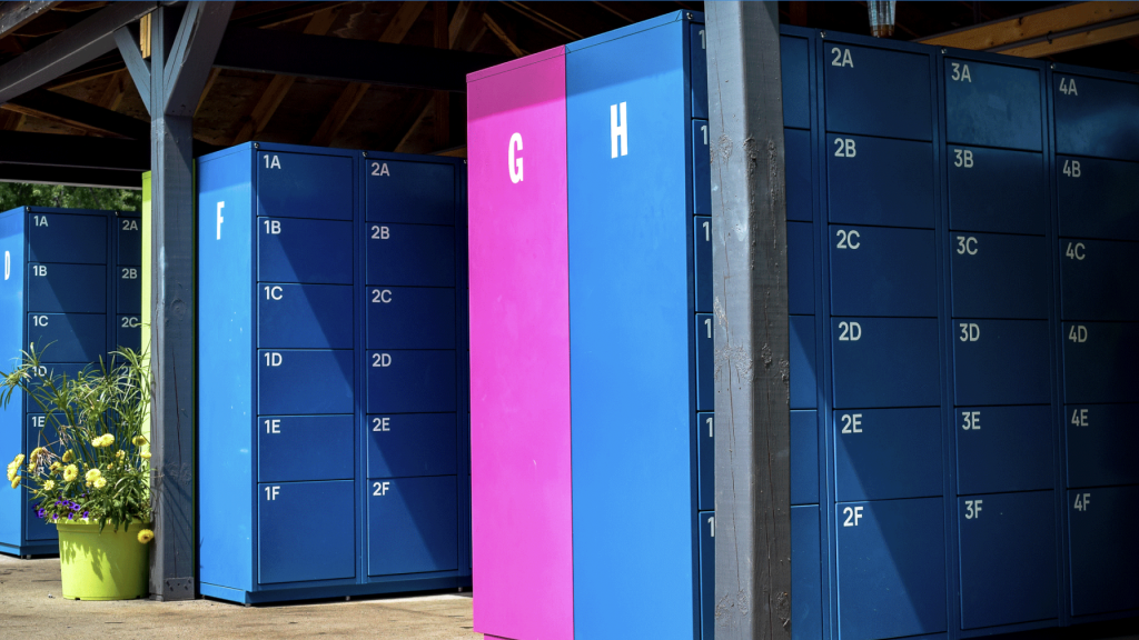 Multiple Laundry Locker Rows